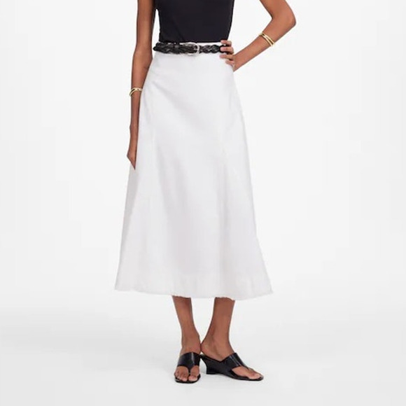 Madewell Dresses & Skirts - Madewell White Midi A-Line Skirt